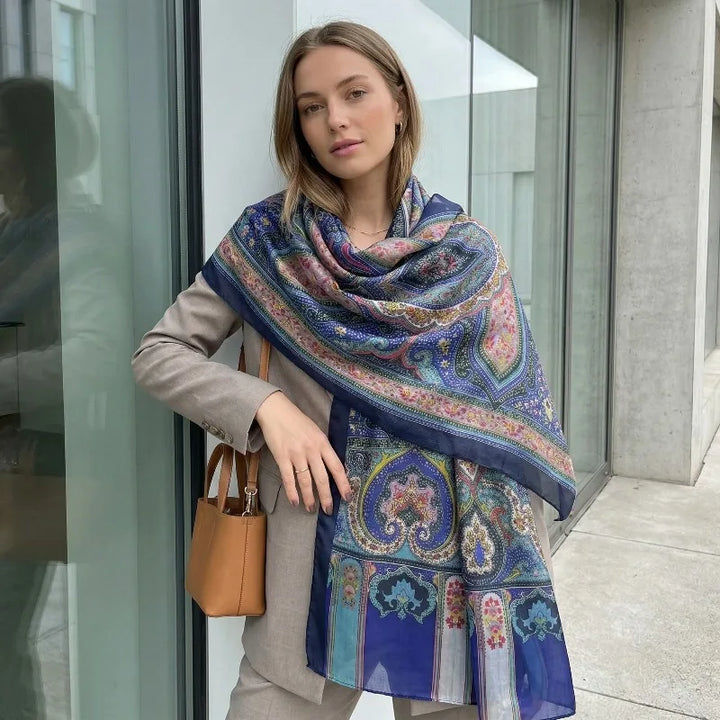 Women’s Pure Silk Paisley Shawl