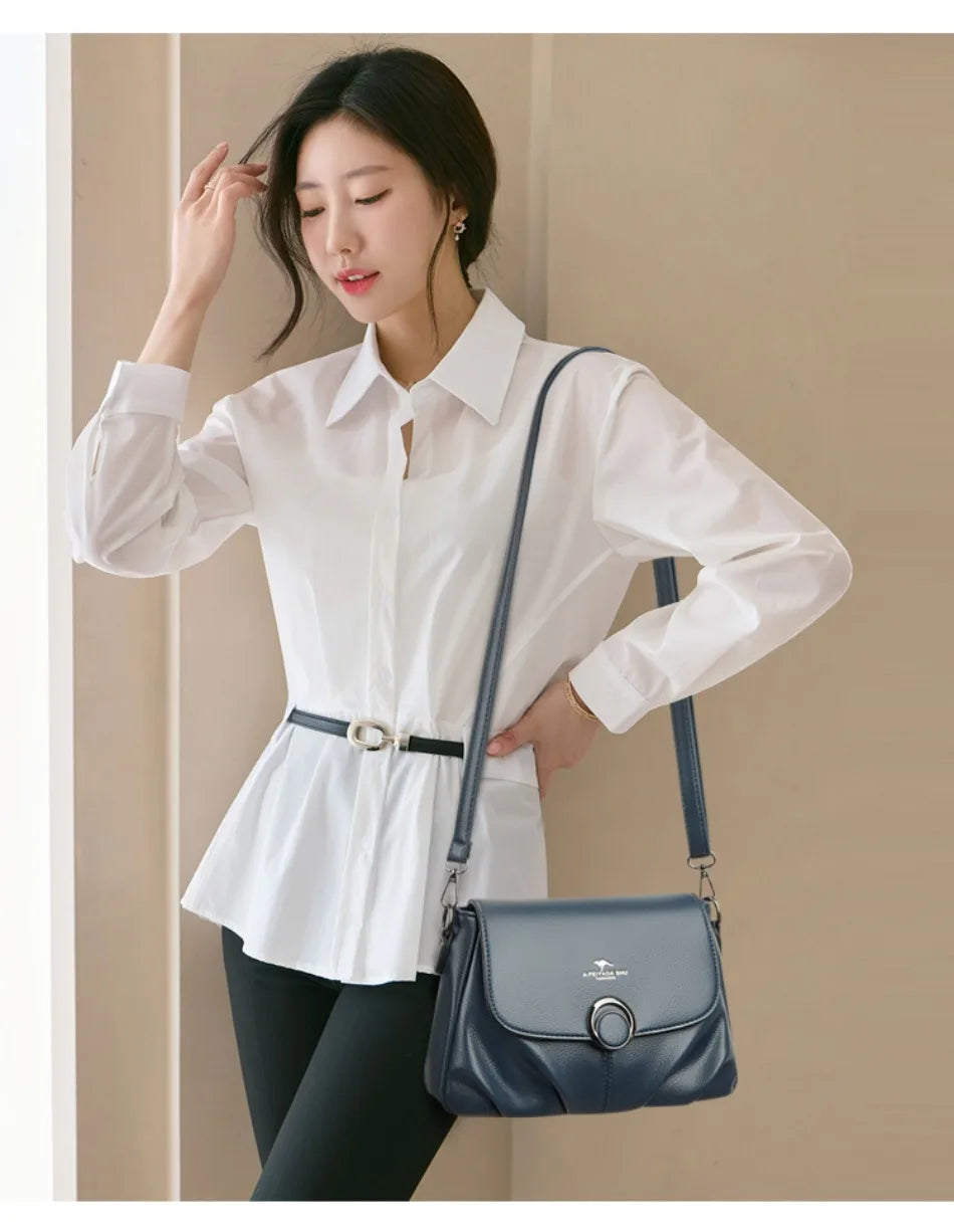 Women’s Soft PU Shoulder Crossbody Bag | حقيبة كتف نسائية ناعمة