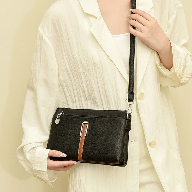 Women’s Solid Shoulder Crossbody Bag | حقيبة كتف نسائية عملية