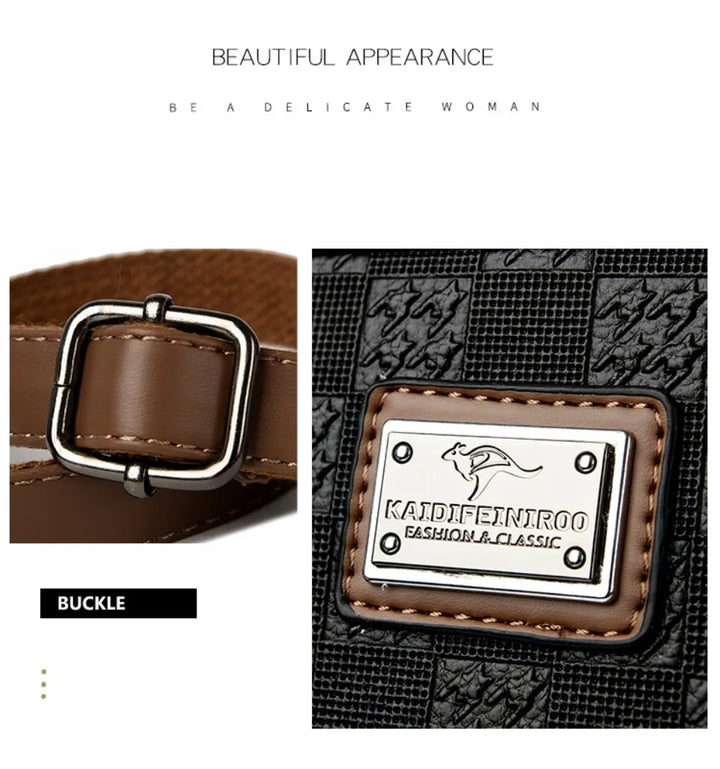 Women’s Plaid Shoulder Crossbody Bag | حقيبة نسائية بنقشة مربعات