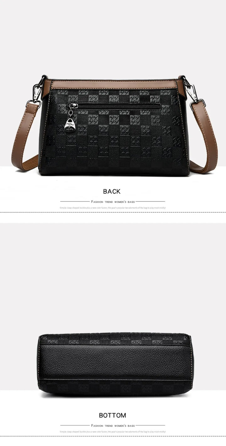 Women’s Plaid Shoulder Crossbody Bag | حقيبة نسائية بنقشة مربعات