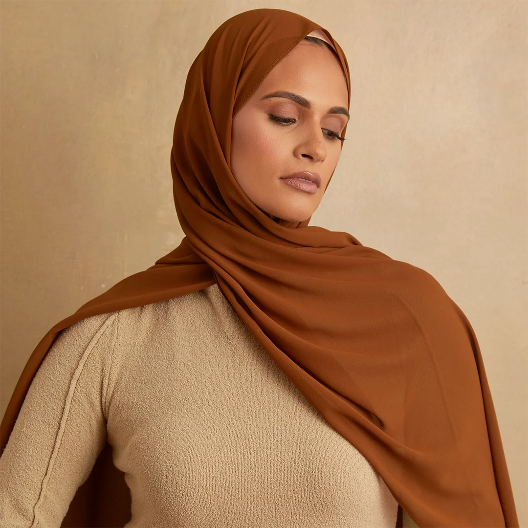 Women’s 5-Piece Chiffon Hijab Set | Gift Box Everyday Elegance