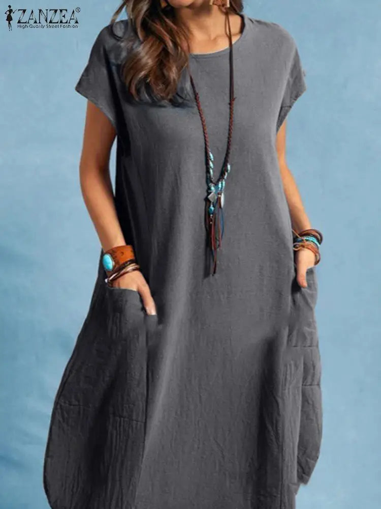 Women’s Cotton Short Sleeve Sundress