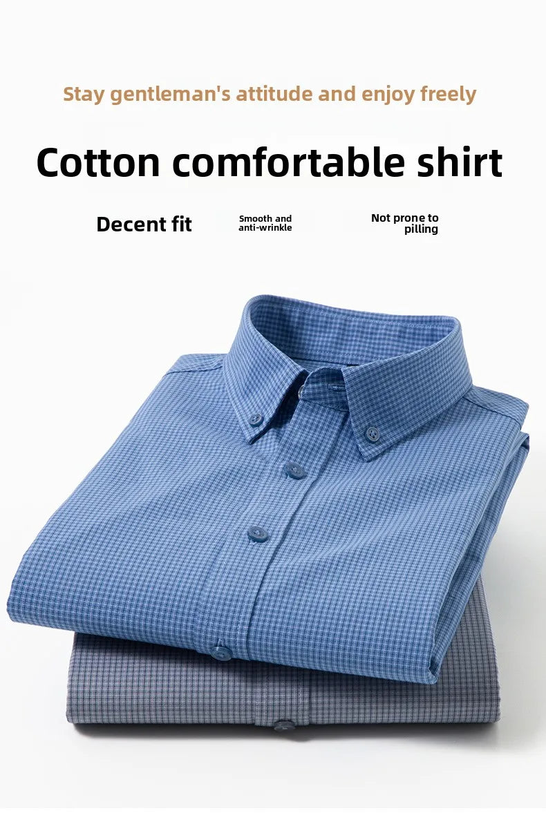 Men’s Plaid Cotton Shirt | Smart Casual Everyday Style