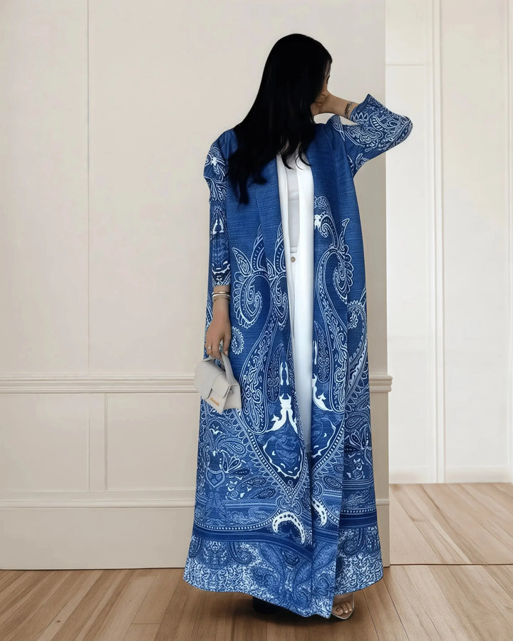 Printed Open Abaya | Elegant Lightweight Modest Wear