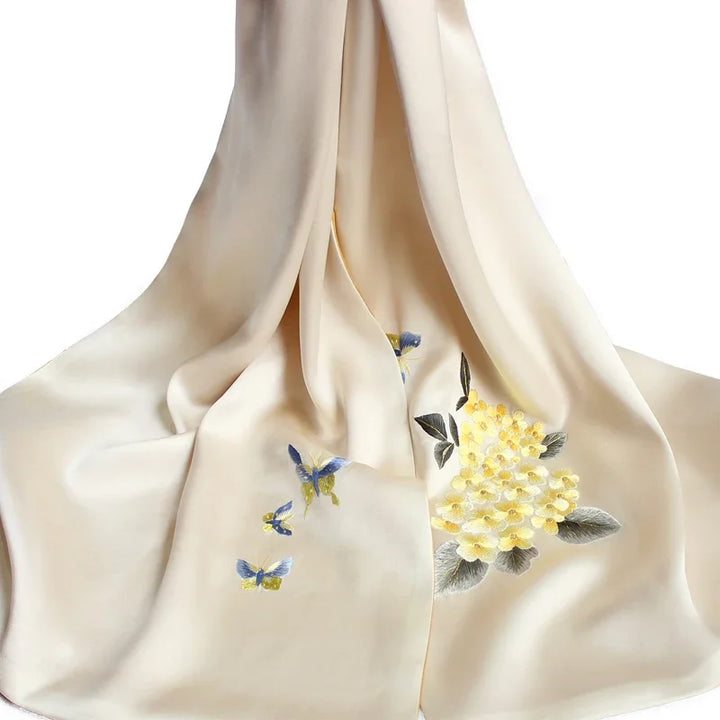 Women’s Pure Silk Embroidered Shawl