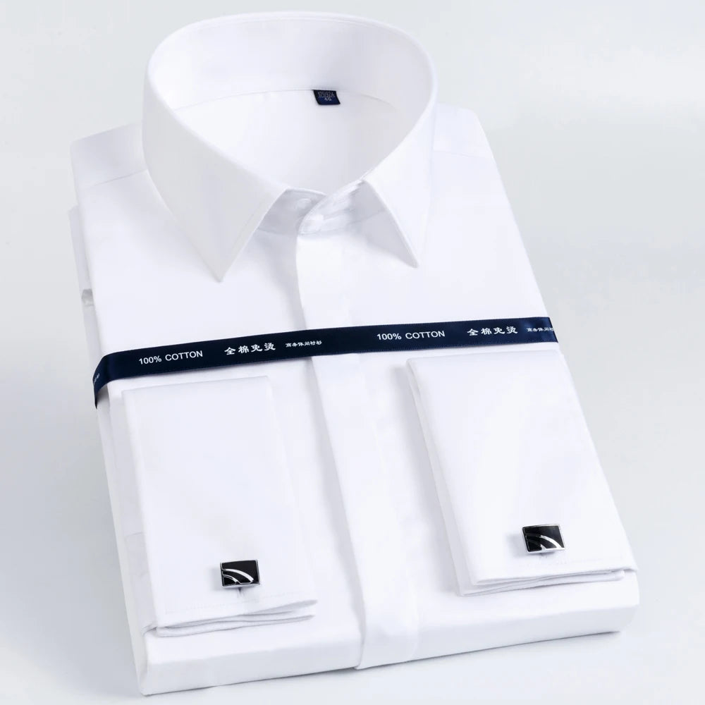 Men’s French Cuff Dress Shirt | Refined Formal Style