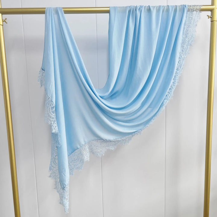 Women’s Lace Edge Hijab Scarf | Soft Everyday Drape