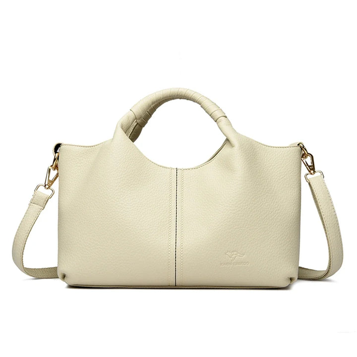 Women’s Soft Leather-Look Tote Bag | Elegant Daily Handbag