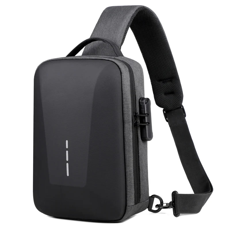 Men’s Anti-Theft USB Chest Bag | حقيبة صدر رجالية مضادة للسرقة مع USB