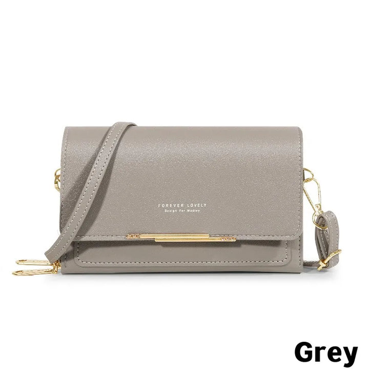 Women’s Multi-Pocket PU Crossbody Phone Bag | حقيبة هاتف نسائية متعددة الجيوب كروس بودي
