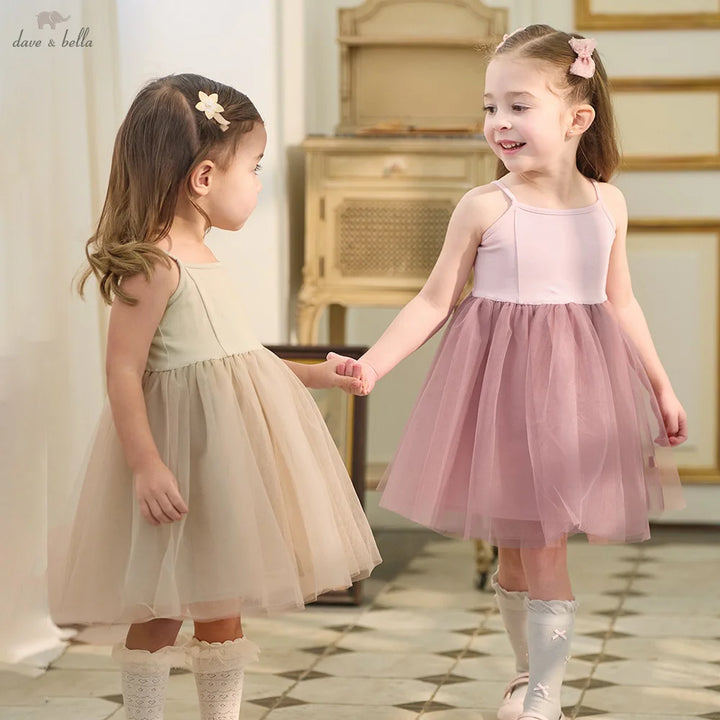 Girls Sleeveless Tulle Party Dress | Elegant Princess Style