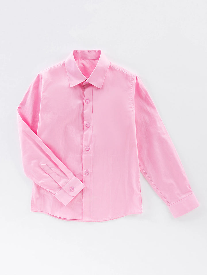 Kids’ Cotton Dress Shirt 2–16 Years | قميص أطفال قطني أنيق لعمر ٢–١٦ سنة