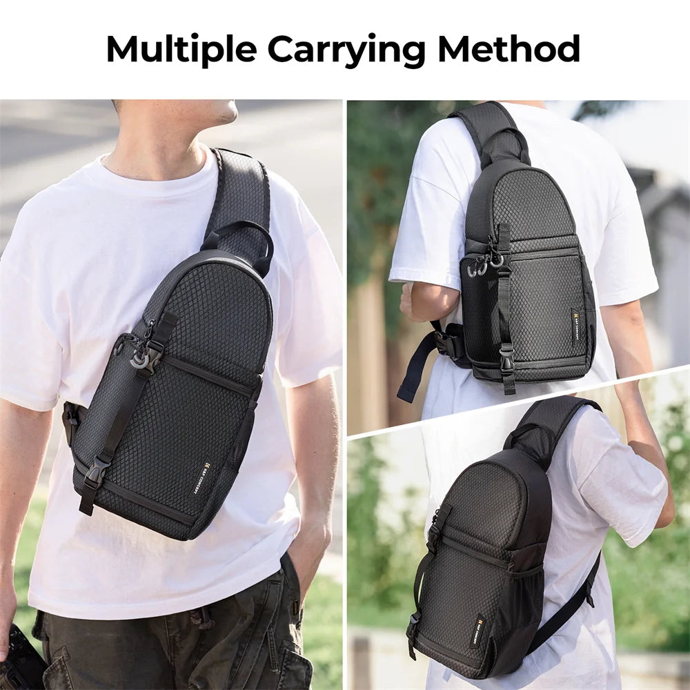 Men’s Waterproof Camera Sling Backpack 10L | حقيبة كاميرا رجالية مقاومة للماء 10 لتر