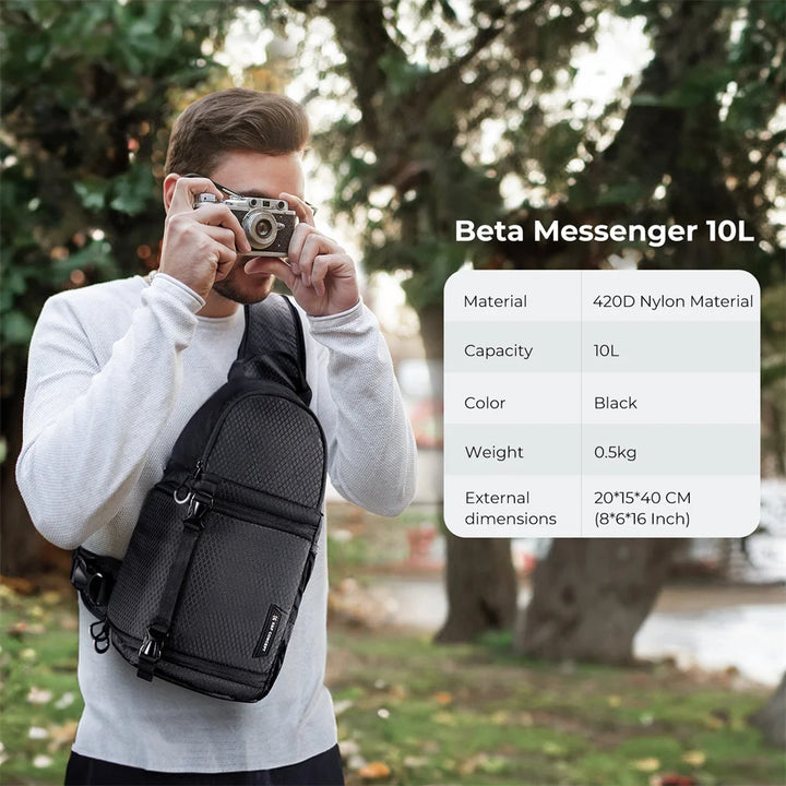 Men’s Waterproof Camera Sling Backpack 10L | حقيبة كاميرا رجالية مقاومة للماء 10 لتر