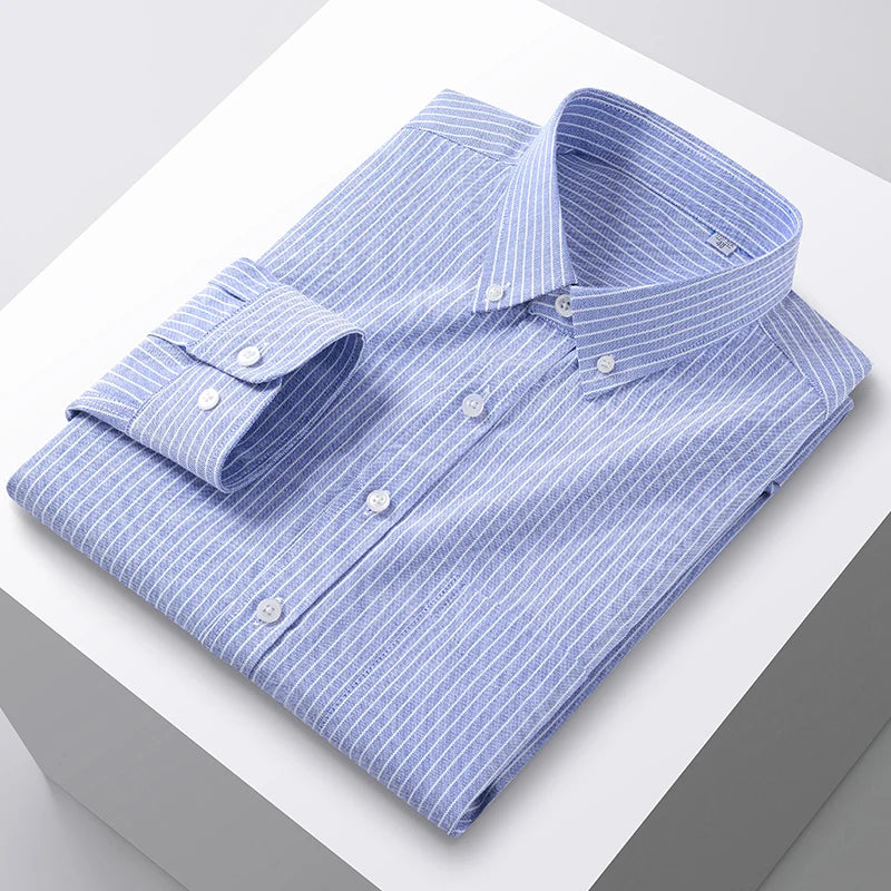 Men’s Oxford Dress Shirt Up to 5XL | Business Formal Style
