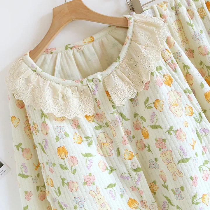 Women’s Cotton_Lounge_Active | بيجاما قطنية نسائية للبيت - Floral