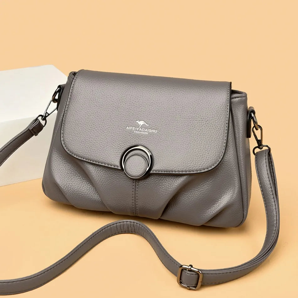Women’s Soft PU Shoulder Crossbody Bag | حقيبة كتف نسائية ناعمة