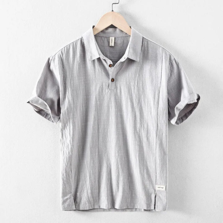 Men’s Linen Blend Polo Shirt | Breathable Summer Casual Style