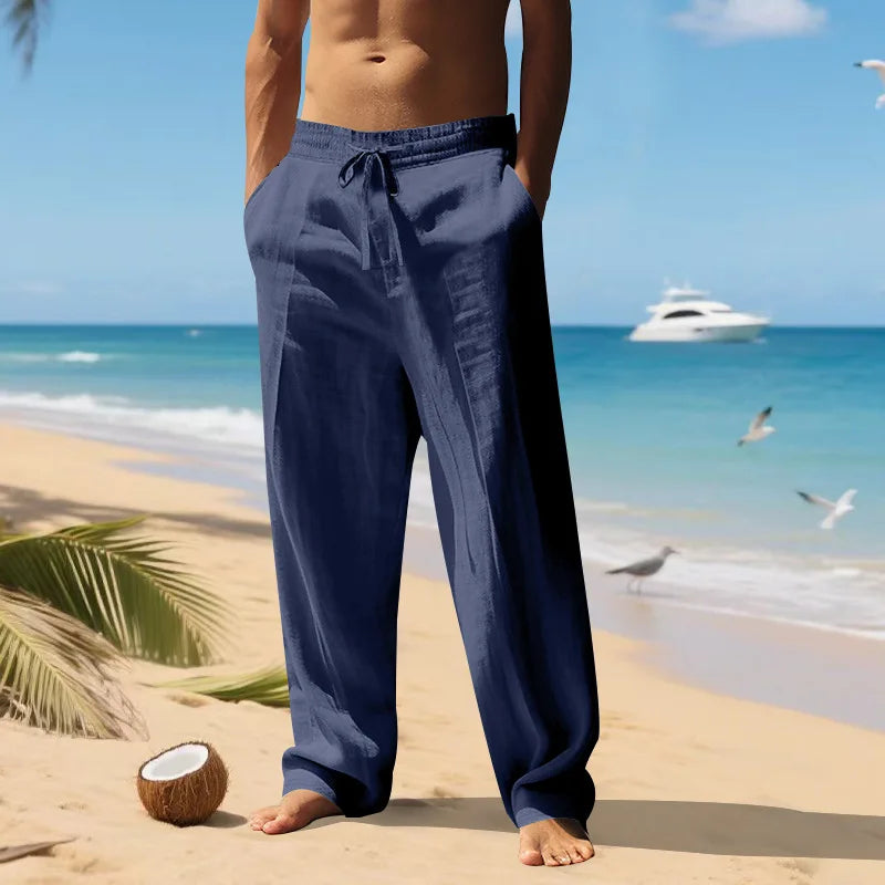Men’s Linen Shirt & Pants Set | Breathable Relaxed Fit