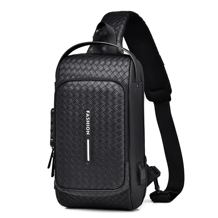 Men’s PU Anti-Theft Chest Bag | حقيبة صدر رجالية PU مضادة للسرقة
