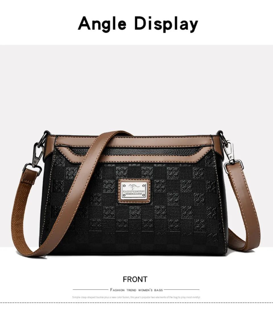Women’s Plaid Shoulder Crossbody Bag | حقيبة نسائية بنقشة مربعات