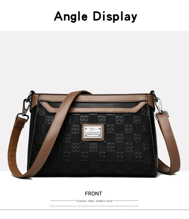 Women’s Plaid Shoulder Crossbody Bag | حقيبة نسائية بنقشة مربعات