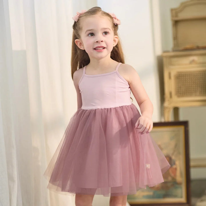 Girls Sleeveless Tulle Party Dress | Elegant Princess Style