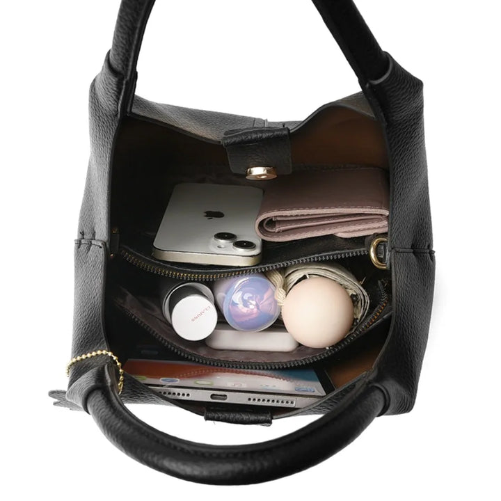 Women’s Soft Bucket Shoulder Bag | Elegant Top-Handle Tote
