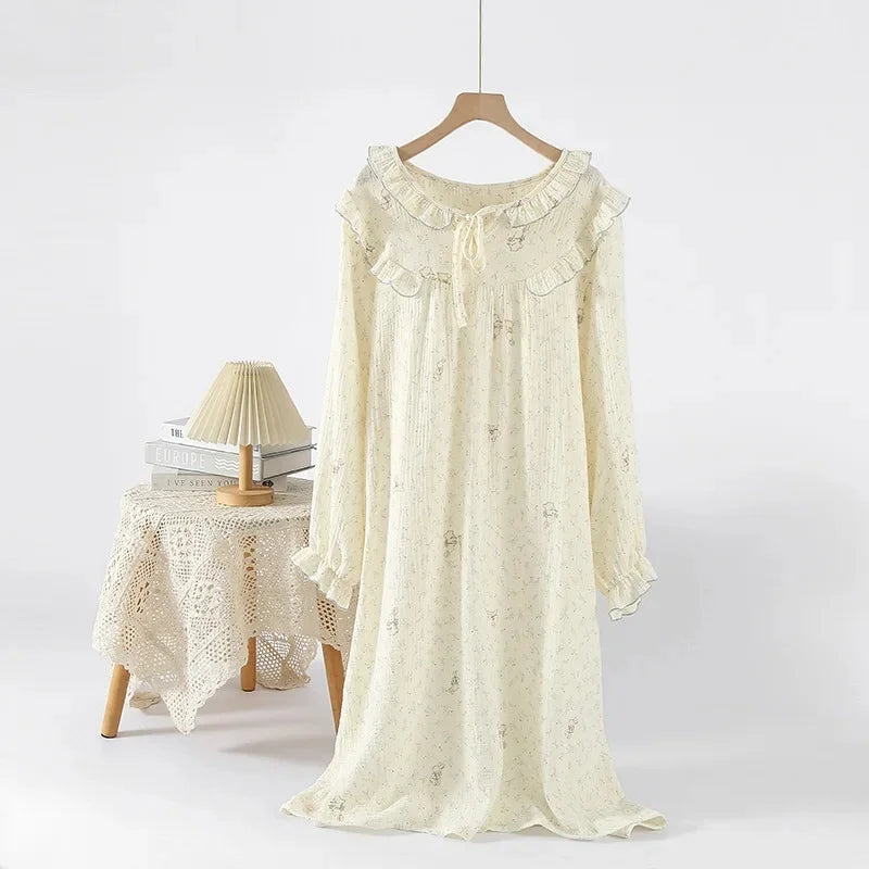 Women’s Cotton Pajama Set & Nightdress | بيجامة وجلابية قطنية للبيت - Floral