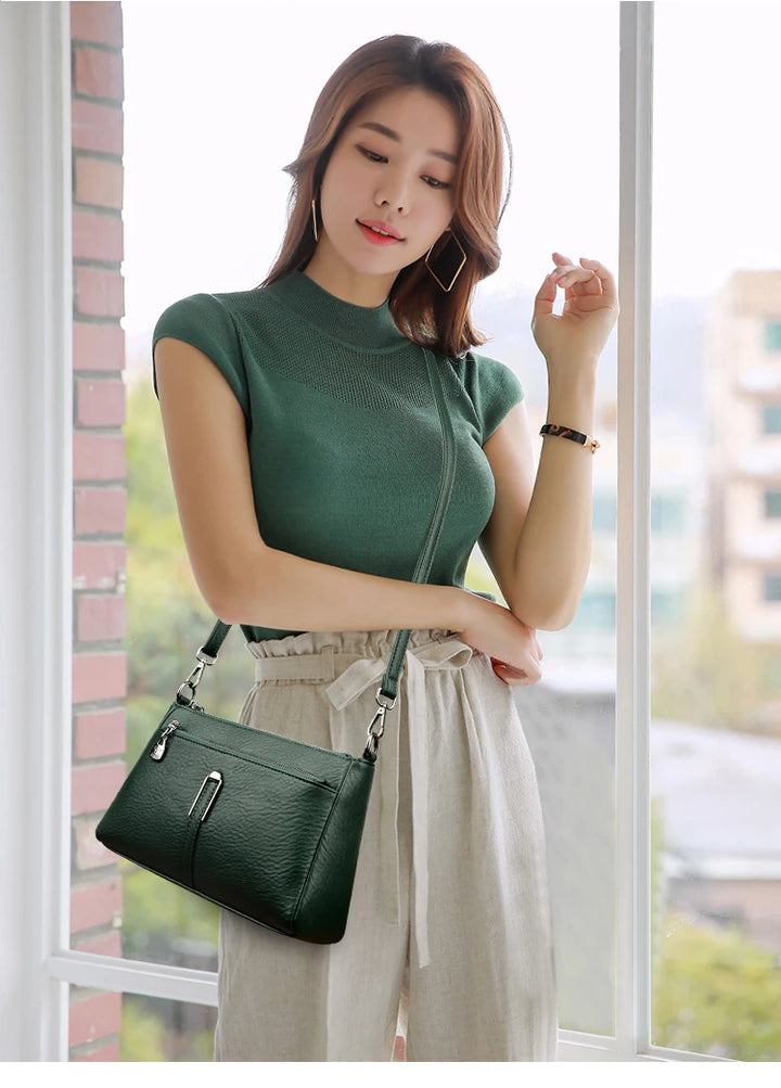 Women’s Solid Shoulder Crossbody Bag | حقيبة كتف نسائية عملية