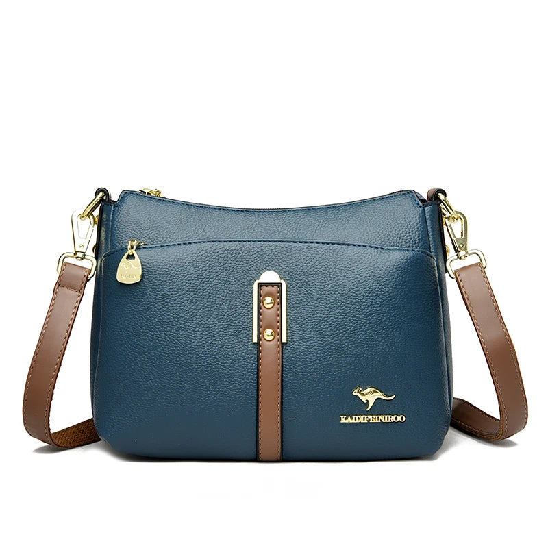 Women’s Three-Layer Shoulder Bag | Elegant Soft Crossbody