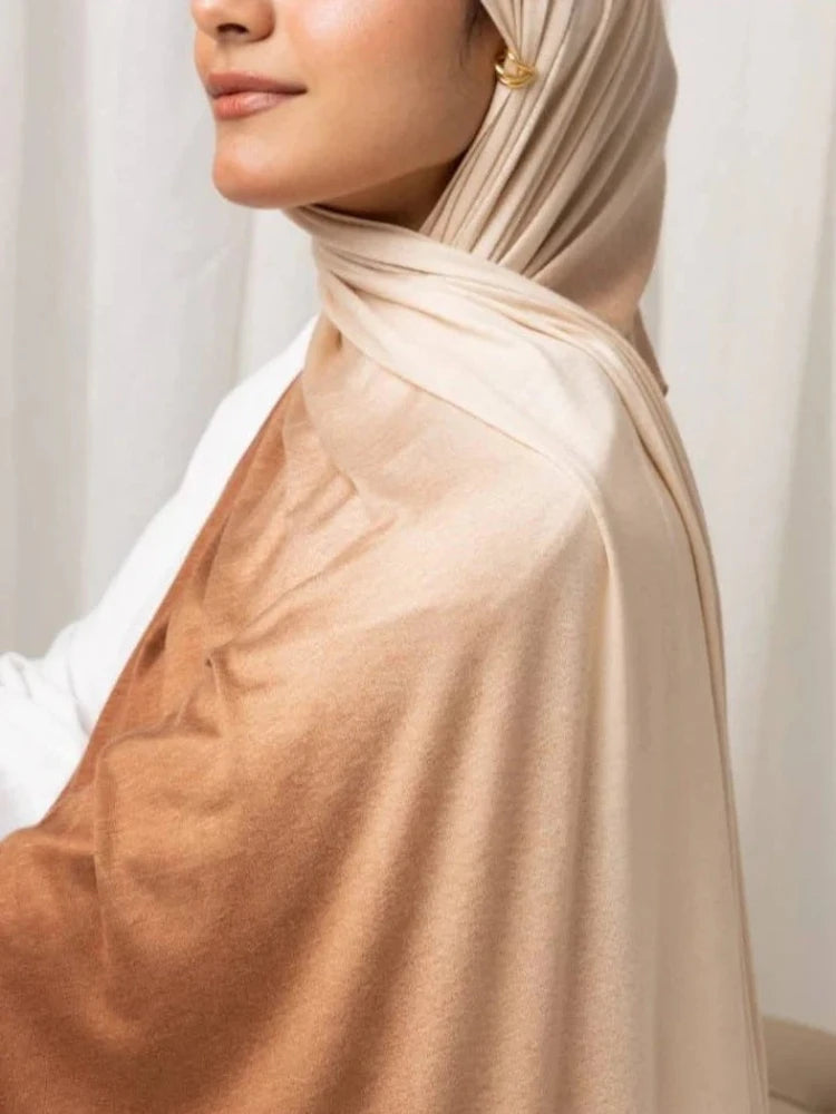 Women’s Ombré Jersey Hijab Scarf | Soft Everyday Drape