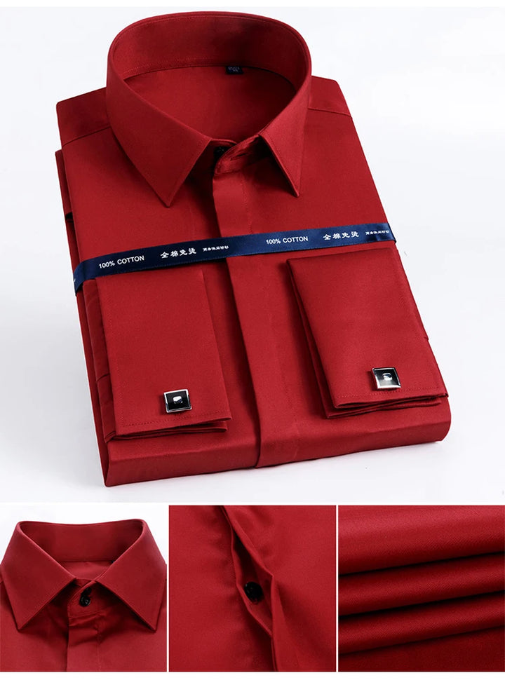 Men’s French Cuff Dress Shirt | Refined Formal Style