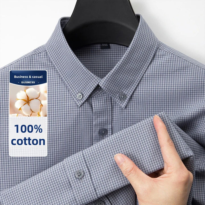 Men’s Plaid Cotton Shirt | Smart Casual Everyday Style