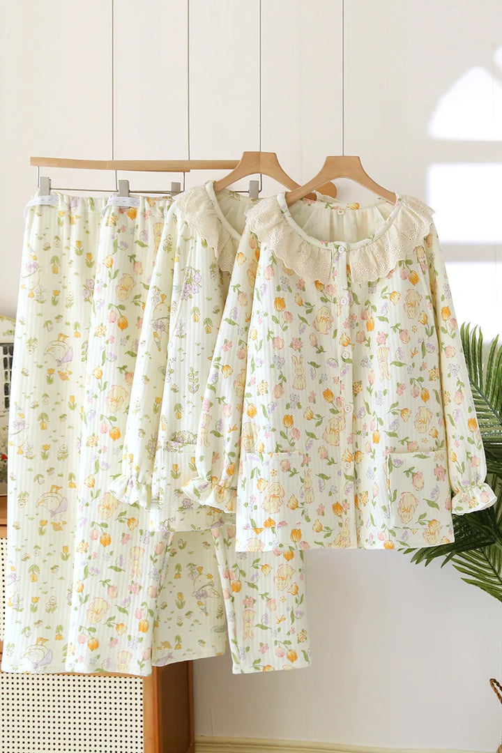 Women’s Cotton_Lounge_Active | بيجاما قطنية نسائية للبيت - Floral