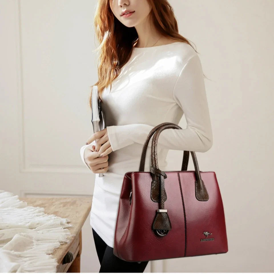 Women’s Patchwork Shoulder Bag | Large Capacity Crossbody Tote