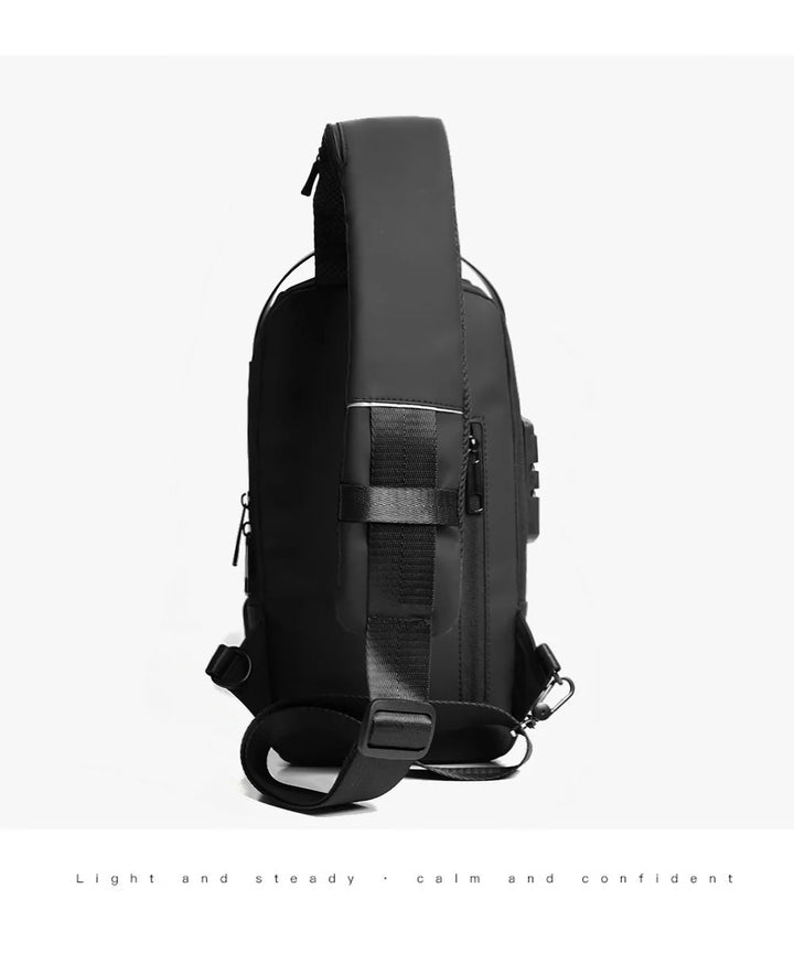 Men’s Anti-Theft Oxford Sling Chest Bag | حقيبة صدر رجالية أكسفورد مضادة للسرقة