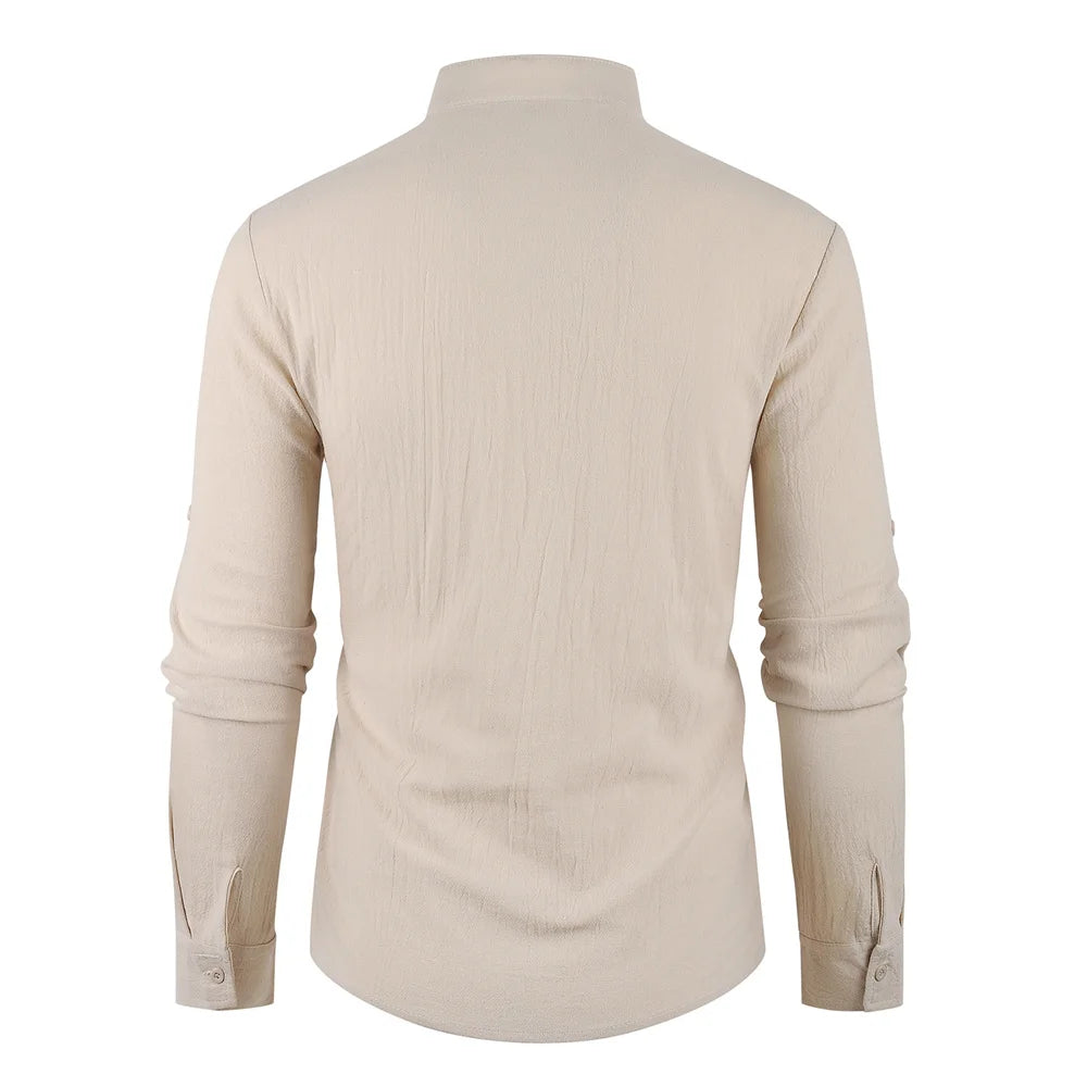 Men’s Cotton Linen Vintage Shirt | Relaxed Summer Style