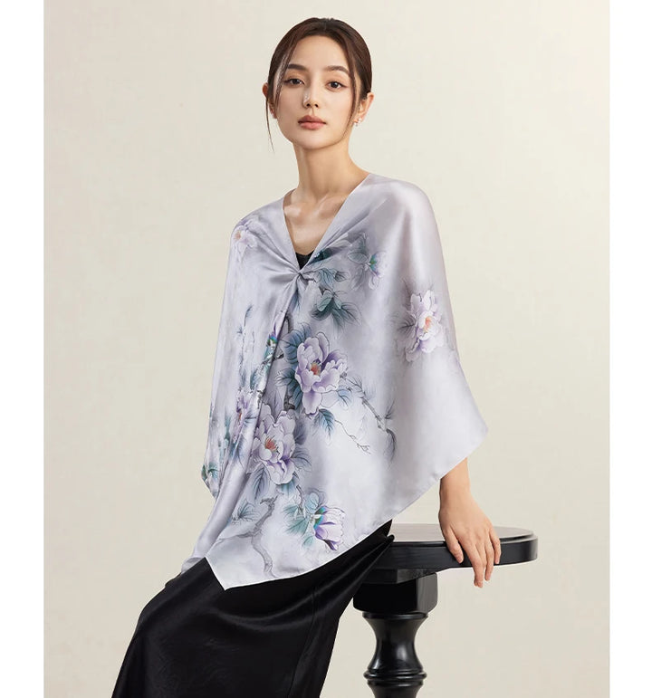 Women’s Silk Shawl | Elegant Gift-Worthy Long Drape