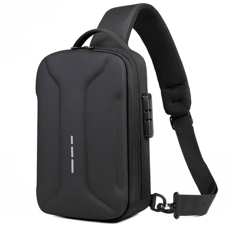 Men’s Anti-Theft USB Chest Bag | حقيبة صدر رجالية مضادة للسرقة مع USB