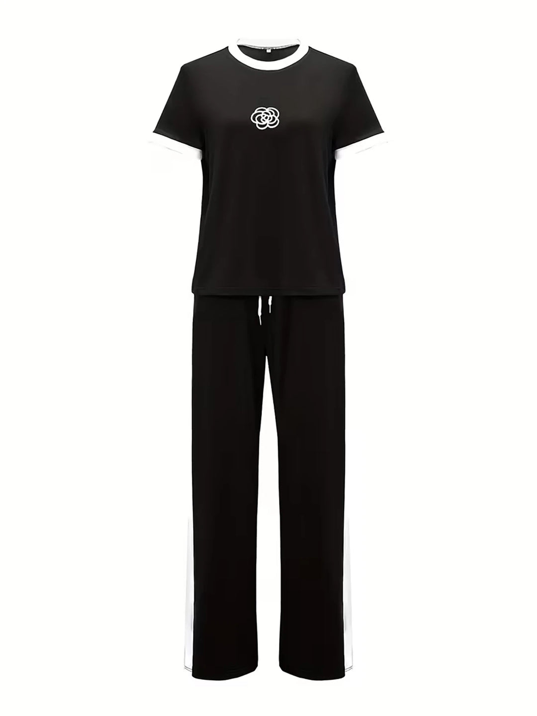 Women’s Printed 2-Piece Set | Casual Short Sleeve Top & Pants