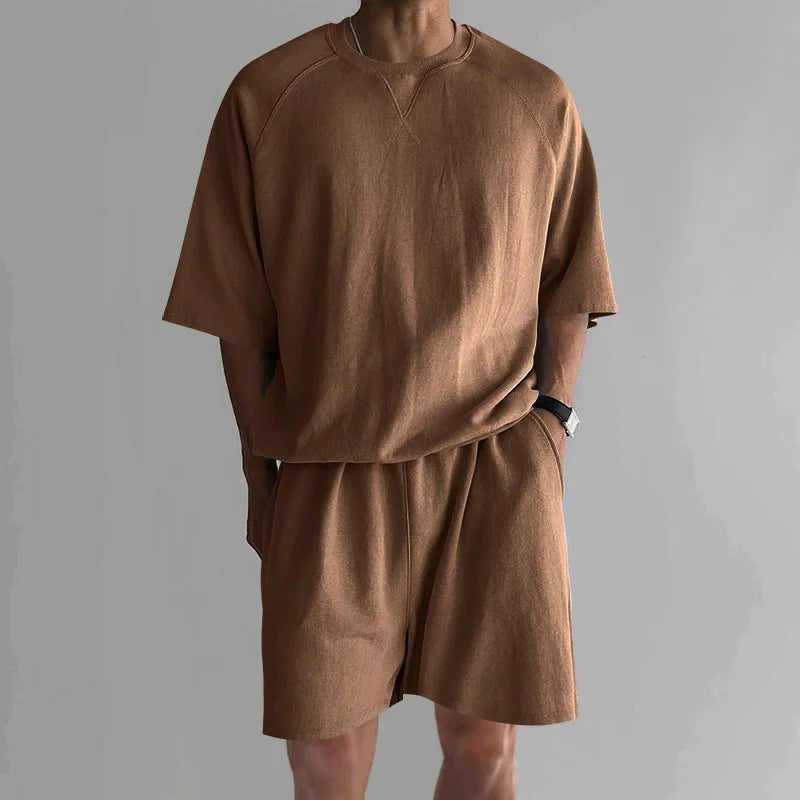 Men’s Summer 2-Piece Set | Casual Short Sleeve Lightweight Outfit