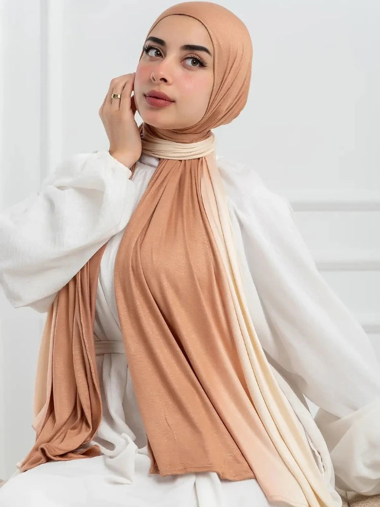 Women’s Gradient Jersey Hijab Scarf | Soft Everyday Drape