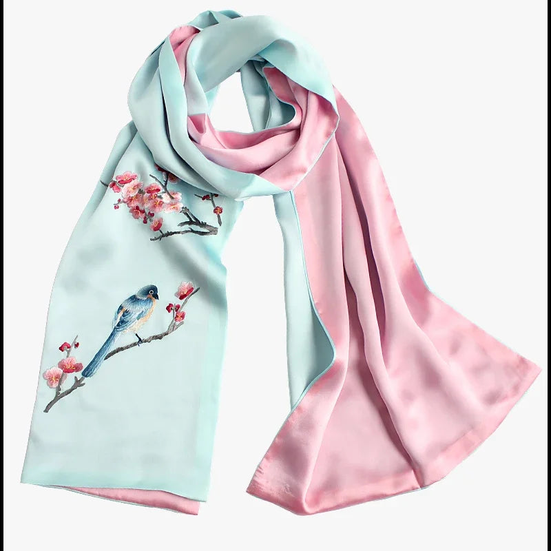 Women’s Pure Silk Embroidered Shawl