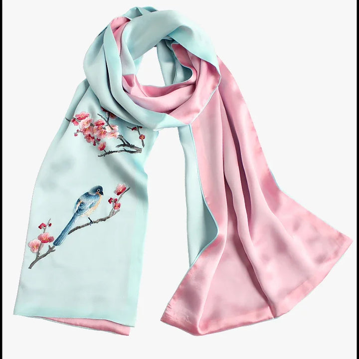 Women’s Pure Silk Embroidered Shawl