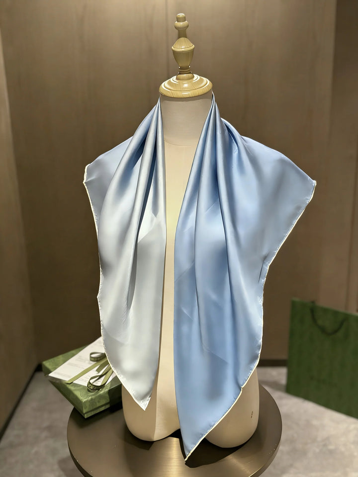 Women’s Silk Scarf | إيشارب حرير نسائي خفيف بطبعة أنيقة