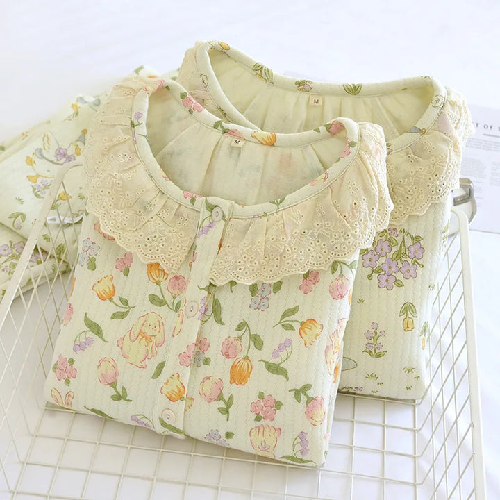 Women’s Cotton_Lounge_Active | بيجاما قطنية نسائية للبيت - Floral