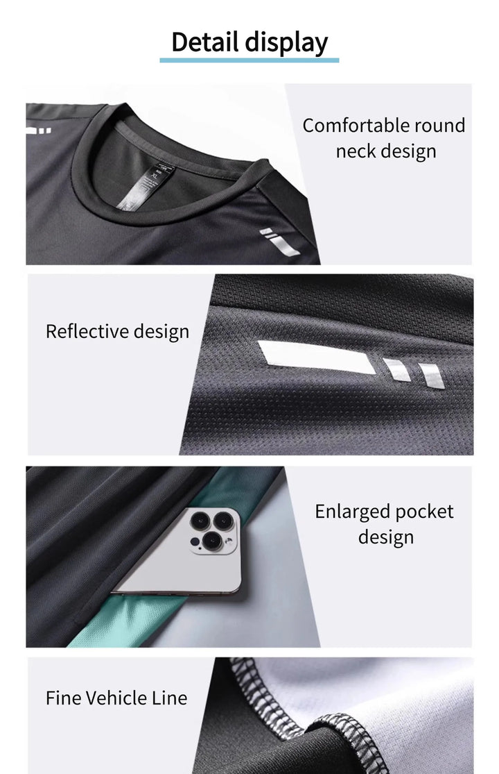 Men’s Lightweight Running T-Shirt & Shorts Set | طقم رياضي رجالي خفيف تيشيرت وشورت