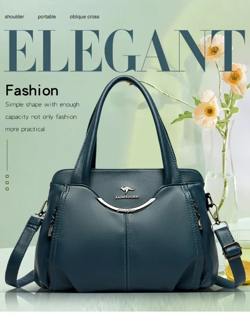 Women’s Soft Leather-Look Tote Bag | Elegant Shoulder Crossbody